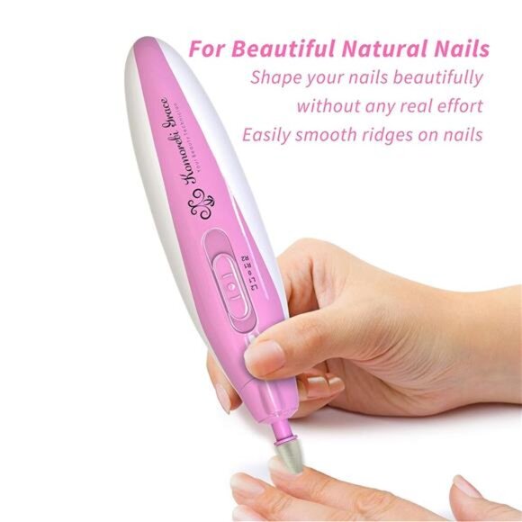 Electric Nail File Manicure & Pedicure Set:2Speed Battery Operated Nail File Kit - Picture 5 of 8